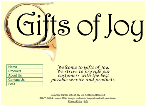 Gifts of Joy, Inc. Homepage
